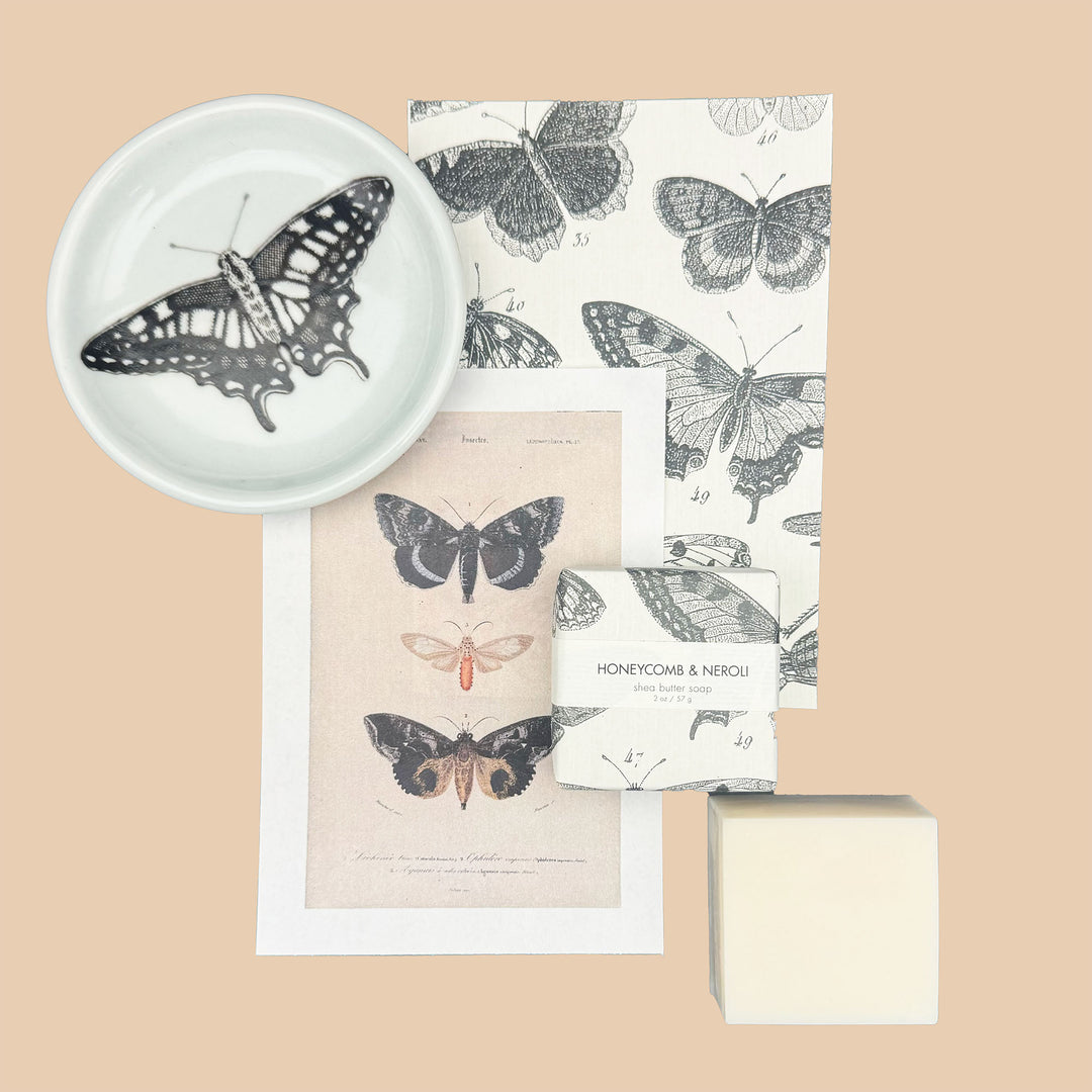 Petite Honeycomb & Neroli and SKT Swallowtail Everything Plate Gift Set