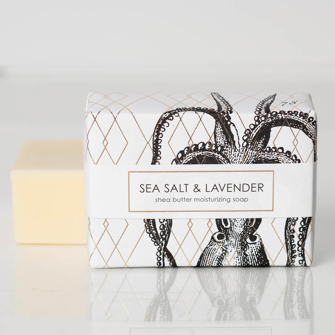 Holiday Shea Butter Bath Bar - Gold Leaf Sea Salt & Lavender