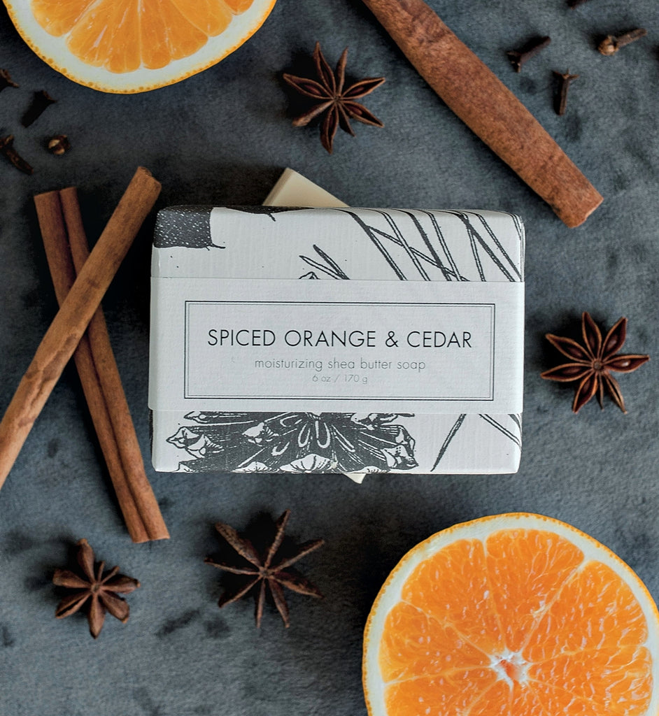 spiced orange and cedar soap