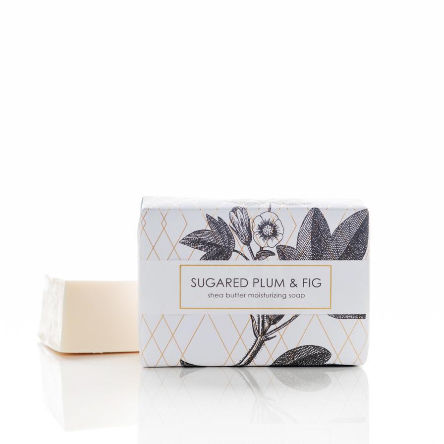 Holiday Shea Butter Bath Bar - Gold Leaf Sugared Plum & Fig